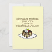 Dessert Social Bake Sale Tiramisu Italiaans voedse Kaart (Achterkant)