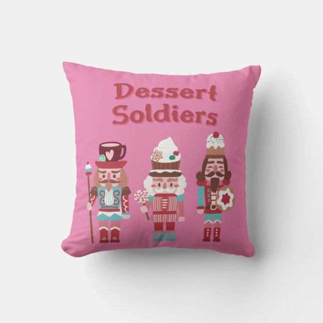 Dessert Soldier Nutcrackers Sierkussen (Voorkant)
