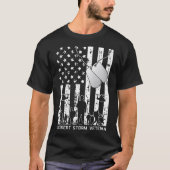 Dessert Storm Veteraan Amerikaanse Vlag Militair L T-shirt (Voorkant)