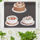  dessert taart glazuur decoratiekaart theedoek (Gevouwen)