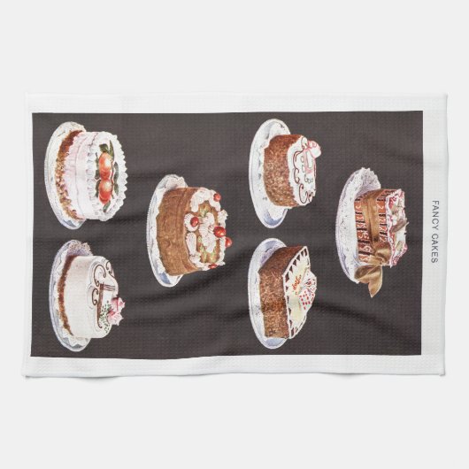  dessert taart glazuur decoratiekaart theedoek (Horizontaal)