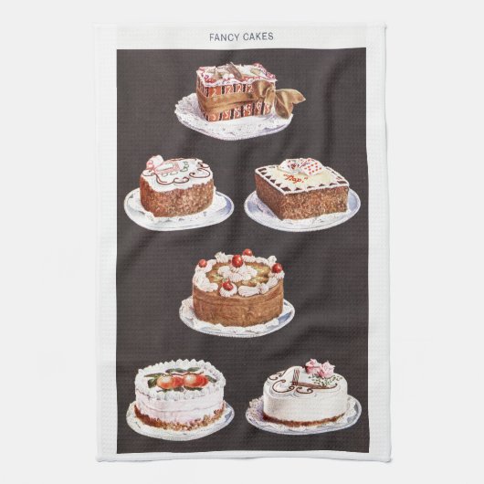  dessert taart glazuur decoratiekaart theedoek (Verticaal)