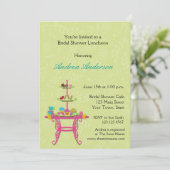 Dessert Table, Bridal Luncheon, Shower Invitation Kaart (Staand voorkant)