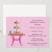 Dessert Table, Roze, Bridal Shower Uitnodiging (Voorkant / Achterkant)
