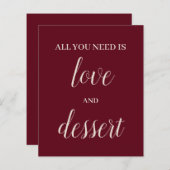 Dessert Table Sign (Voorkant / Achterkant)
