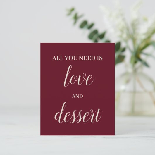 Dessert Table Sign (Staand voorkant)