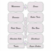 Dessert Tafel Organisatie Roze Labels (Voorkant)