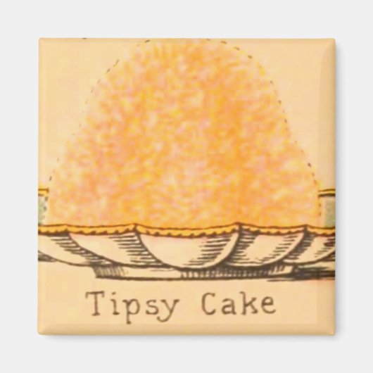  dessert Tipsy taart illustratie magneet (Voorkant)