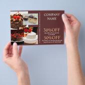 dessert trouwtaart bakker bakkerij flyer (Hand)