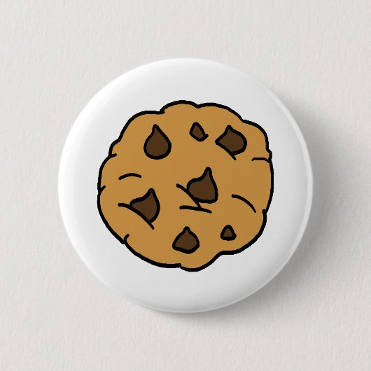 Dessert van het Koekje van de Chocoladeschilfer Ronde Button 5,7 Cm (Voorkant)