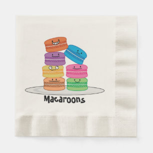 Dessert van het Koekje van de Makarons van de Servet