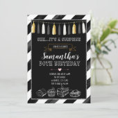 Dessert verjaardagsfeestje uitnodiging (Staand voorkant)