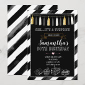 Dessert verjaardagsfeestje uitnodiging (Voorkant / Achterkant)