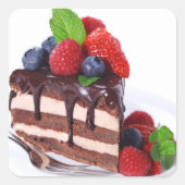 DESSERT! VIERKANTE STICKER (Voorkant)