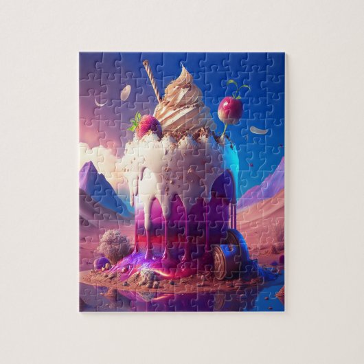 DESSERT x DESERT - Fantasy Art met heerlijke taart Legpuzzel (Verticaal)