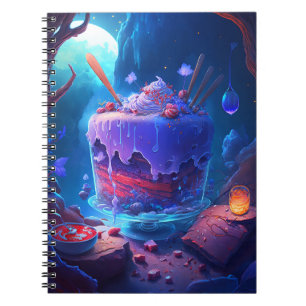DESSERT x DESERT - Fantasy Art met heerlijke taart Notitieboek