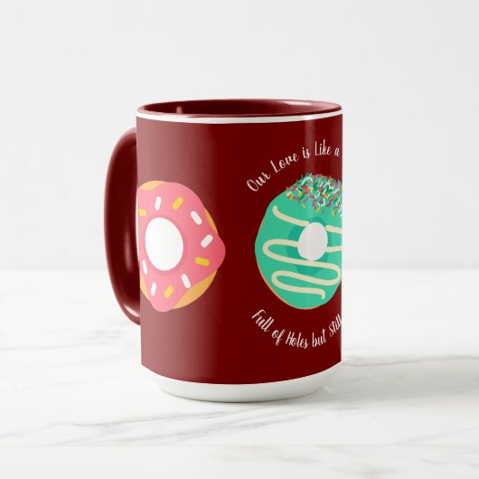 Dessert, Zoete Donuts, Doughnuts,Schattig,modern Mok (Voorkant links)