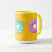 Dessert, Zoete Donuts, Doughnuts,Schattig,modern Mok (Voorkant rechts)