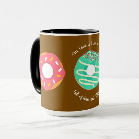 Dessert, Zoete Donuts, Doughnuts,Schattig,modern Mok (Voorkant links)
