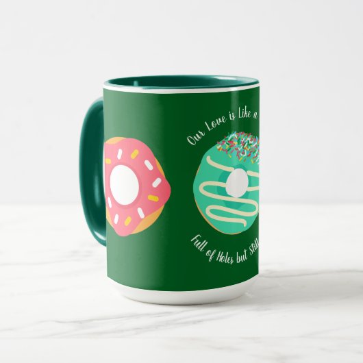 Dessert, Zoete Donuts, Doughnuts,Schattig,modern Mok (Voorkant links)