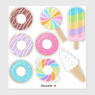 Dessert zwembad drijft sticker