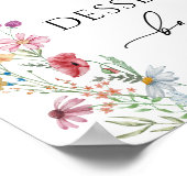 Dessertbar met wilde bloemen poster (Hoek)