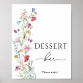 Dessertbar met wilde bloemen poster (Voorkant)