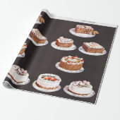 dessertcake, gevorst als decoratieretro cadeaupapier (Uitgerold)