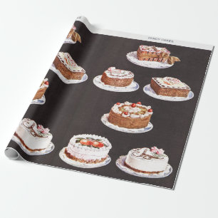  dessertcake, gevorst als decoratieretro cadeaupapier