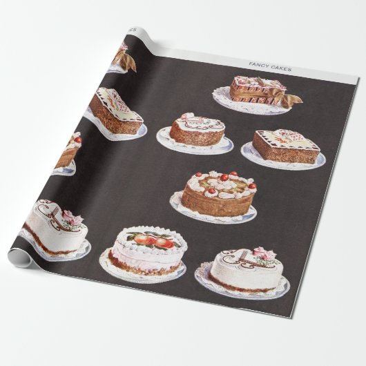 dessertcake, gevorst als decoratieretro cadeaupapier (Uitgerold)