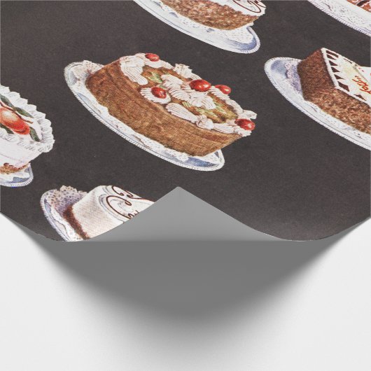 dessertcake, gevorst als decoratieretro cadeaupapier (Hoek)