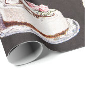 dessertcake, gevorst als decoratieretro cadeaupapier (Rol Hoek)