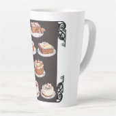 dessertcake, gevorst als decoratieretro latte mok (Rechterhoek)