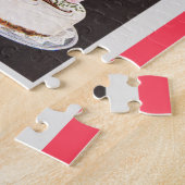 dessertcake, gevorst als decoratieretro legpuzzel (Zijkant)