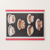 dessertcake, gevorst als decoratieretro legpuzzel (Horizontaal)