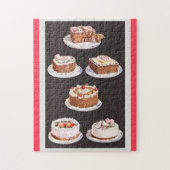  dessertcake, gevorst als decoratieretro legpuzzel (Verticaal)