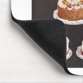  dessertcake, gevorst als decoratieretro muismat (Hoek)