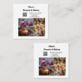 Desserts Bakkerij restaurant voeg naam details tek Vierkante Visitekaartje (Voorkant / Achterkant)
