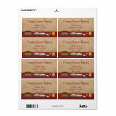 Desserts bakkerijproduct of bedrijfslabel etiket (Full Sheet)