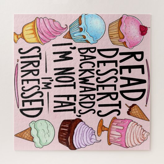 Desserts benadrukt legpuzzel (Horizontaal)