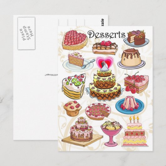 Desserts Briefkaart (Voorkant / Achterkant)