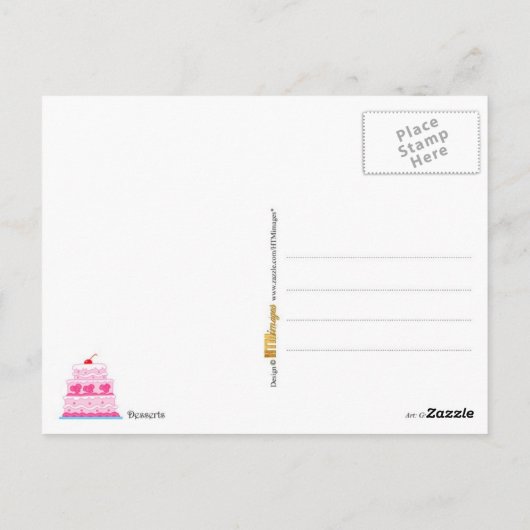 Desserts Briefkaart (Achterkant)