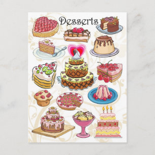 Desserts Briefkaart
