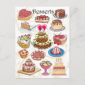 Desserts Briefkaart (Voorkant)