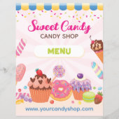 Desserts en Snoepjes Menu Flyer Sjabloon (Voorkant)