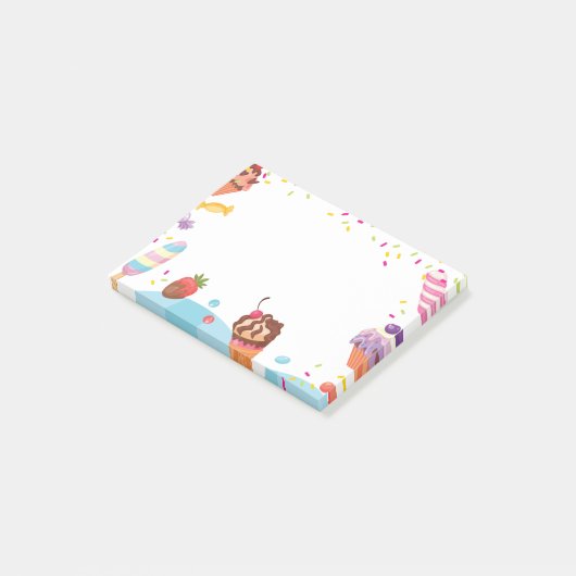 Desserts en Snoepjes Post-it Notes (Schuin)