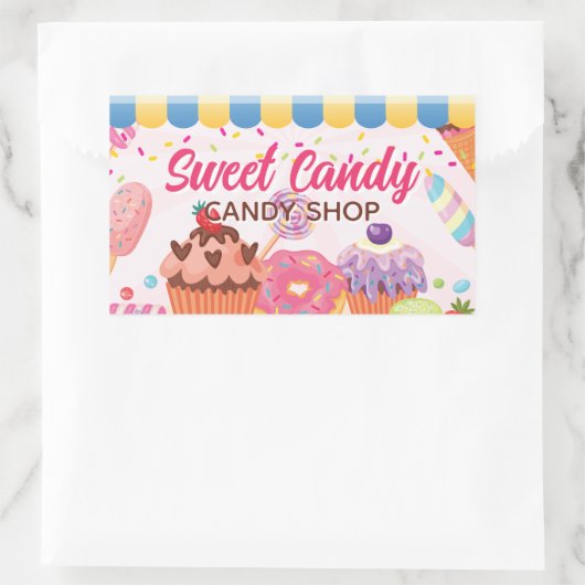 Desserts en Snoepjes Sticker Label | Snoep (Tas)
