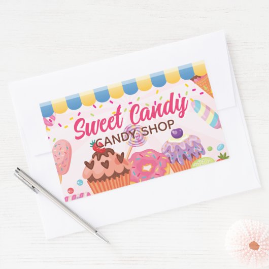 Desserts en Snoepjes Sticker Label | Snoep (Envelop)