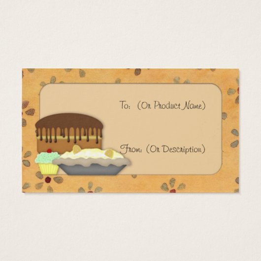 Desserts Label ophangen Visitekaartjes (Achterkant)
