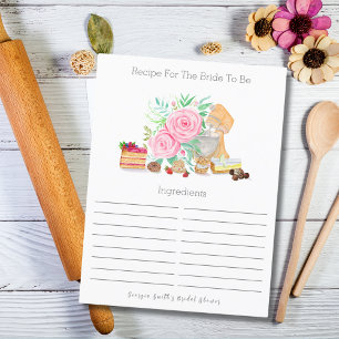 Desserts Met Mixer En Rozen Bruiloftsrecepten Briefkaart